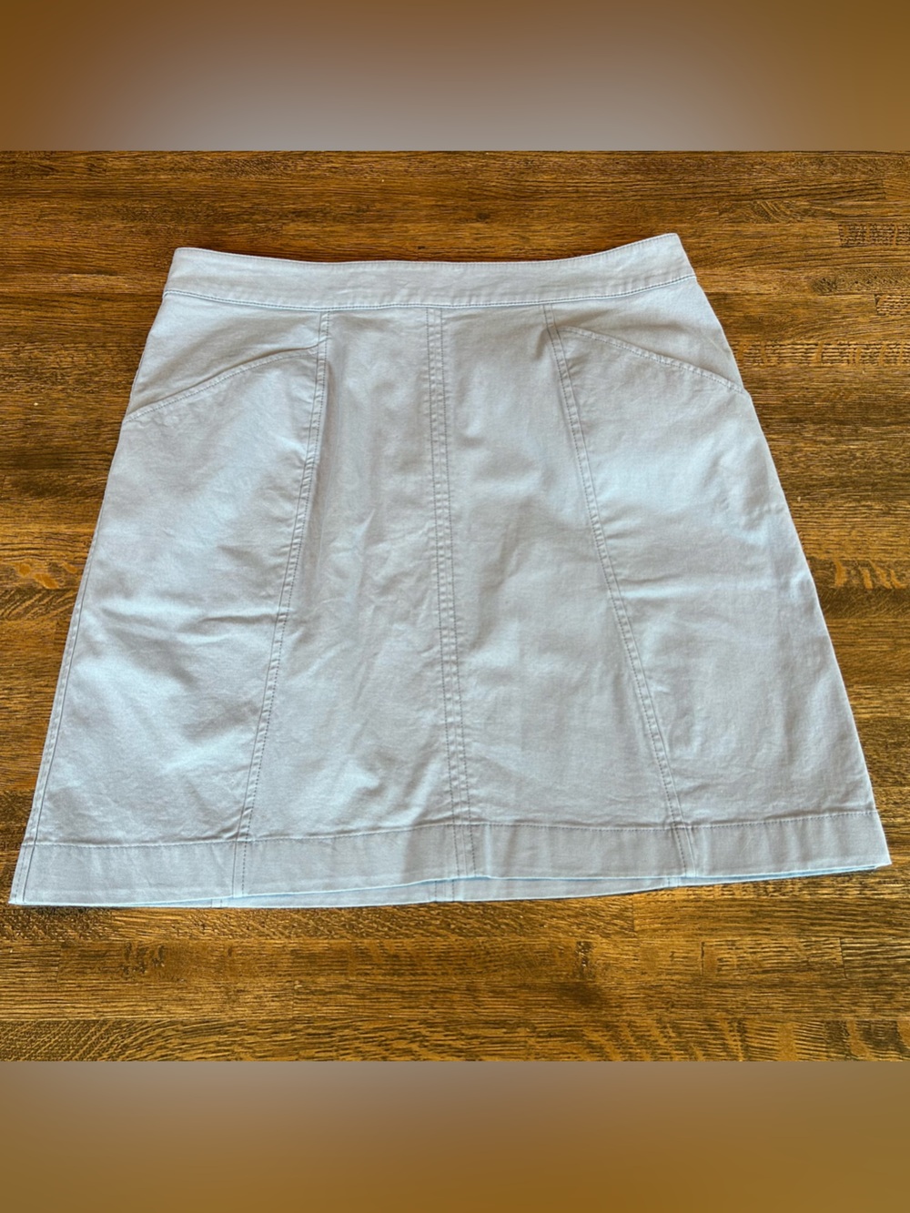 Boden Cotton Cornflower Blue Skirt Classic British Southern Style - Size 8